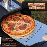 TopikaHome - Outdoor Wood Pellet Pizza Oven with Rotatable Stone & Chimney