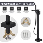 Topika Freestanding Bath Tub Faucet With Handheld Spray Durable & Rust-free