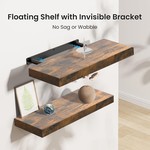 Topika Wood Wall Shelves Floating for Decor & Storage, 3pcs Wall Shelveing