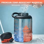 Topika 2400ml Clear Water Bottle, Dual-purpose cup mouth design, BPA Free