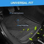 Topika 3pcs PVC Car Mats, Trim-To-Fit Floor Mats For Cars, Trucks And SUVs