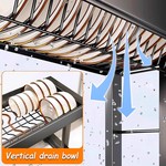Topika Over The Sink Dish Drying Rack & Thickened Carbon Steel Support