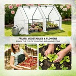 Topika - Mini Greenhouse 180 x 90 x 90cm with Frame White