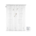 Topika Clear Shower Curtain Liner with 9 Mesh Pockets 180x180cm