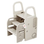 Topika Foldable Toddler Step Stool with Safety Rails, Height Adjustment