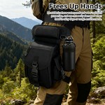 Topika Tactical Leg Bag for Men - Waterproof Thigh Bag with Bottle Holder