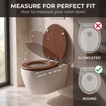 Topika - Toilet Seat with Soft-Close Hinges, Round Toilet Lid