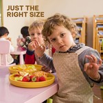Topika Ceramic Silicone Suction Plate, 3-Section Toddler Meal Dish for Kids
