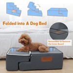 Topika 4/3-Stair Soft Dog Foam Stairs for Small Pets, Fully Expands in 48H