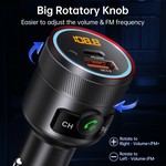 Topika Bluetooth FM Car Charger, Bluetooth Adapter For Car, Hands-Free Kit