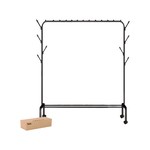Topika-Heavy-Duty Industrial Clothes Rack, Wheels, Rolling Rail with Hooks