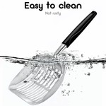 Topika Durable Stainless Steel Cat Litter Scoop with Long Handle