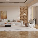 Topika 6pcs Teak 3D Honeycomb Wood Acoustic Panels For Home & Office Decor