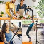 Topika - Extra Long Selfie Stick Tripod With Remote And Flexible Phone Arm