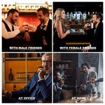 Topika Whiskey Gift Set for Men - 2 Glasses, 8 Whiskey Stones & Wooden Box