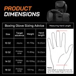 Topika - Boxing Gloves For Men and Women, PU Training Gloves, Various Sizes