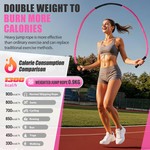Topika - Weighted Jump Ropes,1pc with Pink or Black Color Options
