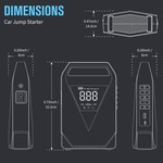 Topika 4-In-1 Car Battery Jump Starter With Air Compressor, 1800A Peak, 12V