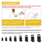 TopikaPet-Waterproof Dog Shoes, Reflective Straps, Anti-Slip Rubber Sole