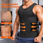 Topika - Shape Vests For Men Sweat Vest, Mens Waist Trainer Zip Slim Vest
