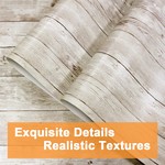 TopikaHome - Wood Grain Self Adhesive 3D Wallpaper with Tools 10m × 45cm