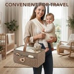 Topika Diaper Caddy, Baby Essentials Storage Caddy, Diaper Bag Organiser