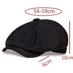 Unisex Casual Newsboy Hat Retro Beret Octagonal Cap