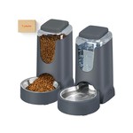 TopikaPet-Automatic Pet Feeder&Waterer,Pet Food Feeder with Stainless Steel
