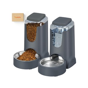TopikaPet-Automatic Pet Feeder&Waterer,Pet Food Feeder with Stainless Steel