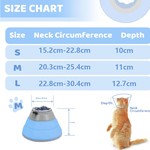 TopikaPet - Blue/Pink Soft Cat Cone Collar Adjustable, Lightweight