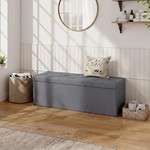 Topika Large Ottoman Storage Box Foldable Box Bench with dark grey lid