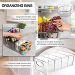 Topika 4 Pack Clear Storage Containers with Dividers Cabinet Organiser Bins