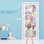 Topika Stuffed Animal Storage Over Door Hanging Organiser with Mesh Pockets