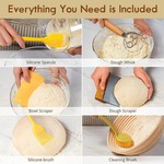 Topika - Bread Proofing Basket Set, Baking Supplies Kit for Sourdough Bread