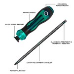 Topika - 3pcs Ratchet Screwdriver Set, Magnetic Telescopic Dual-Head Tool
