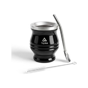 Topika - Yerba Mate Cup Set with Bombilla Straw & Cleaning Brush