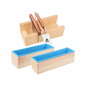 Topika - 7 In 1 Soap Box Kit, Silicone Wooden Soap Molds, Soap Loaf Mould