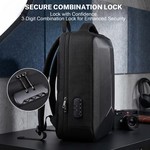 Topika Hard Shell Laptop Backpack With Anti-Theft Lock & USB Charging