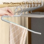 Topika Trouser Hanger 30pcs, Jean and Pant Hangers, Open End Metal Hangers