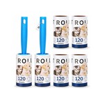 Topika Lint Roller Refills Pet Hair Removal Roller 120x6Sheets 2 handles