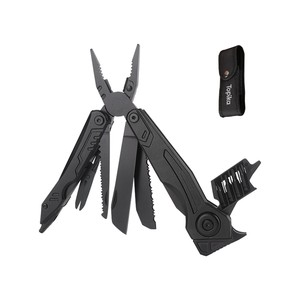 Topika Multitool Folding Pliers 12-in-1 with Knife, Saw & Screwdriver Bits