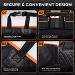 Topika Dog Cargo Liner, Waterproof Non-Slip Boot Mat with Organiser