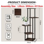 Topika - Indoor Plant Stand, 5/6 Tier Metal Wood Plant Display Shelf