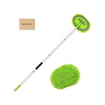 Topika Car Wash Brush Kit with Long Handle, Chenille Mitt, Mop & Extra Head