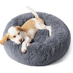 TopikaPet - Furry Donut Pet Bed for Dogs and Cats, Soft & Supportive, S/M/L