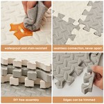 Topika 2.5CMFoam Mat Kids Thick Play Mats&Wipeable Play Mat Puzzle 12pieces