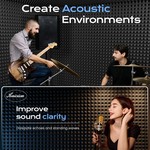 Self-Adhesive Sound Proof Foam Panels, 50x50x5cm, 6/12pack