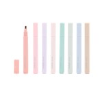 ZEYAR - 8 Spring Colour Highlighter Set, Single Chisel Tip, Precise Note