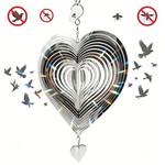 Topika Stainless Steel Heart Reflective Bird Repeller