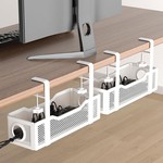 Topika - Cable Management Box,Under Desk Cable Tray Cord Organizer Storage